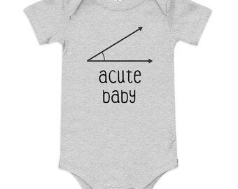 Acute baby infant bodysuit, math nerd joke nerdy - baby boy, baby girl - Machine wash, dryer safe!