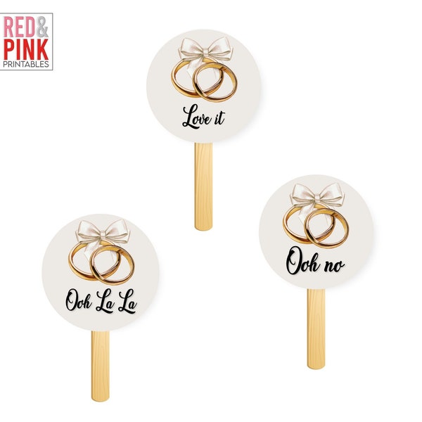 Beige bow rings I Said Yes to the Outfit, Say yes signs, Printable Dress Shopping Paddle Signs, Printable, Instant Download