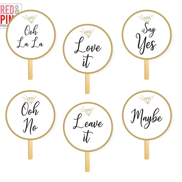 Diamond I Said Yes to the Dress, Say yes signs, Printable Dress Shopping Paddle Signs, Printable, Instant Download