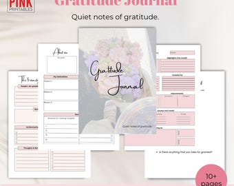 Gratitude journal,  Daily Reflection journal, Weekly gratitude journal. Monthly gratitude journal, Mindfulness & Self Care Diary,