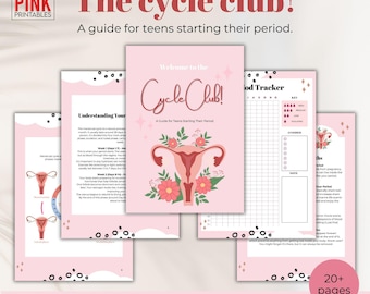First Period Guide for Teens, Menstrual Cycle, Self-Care Tips, Puberty PDF Instant Download, Period Tracker & Essentials Checklist