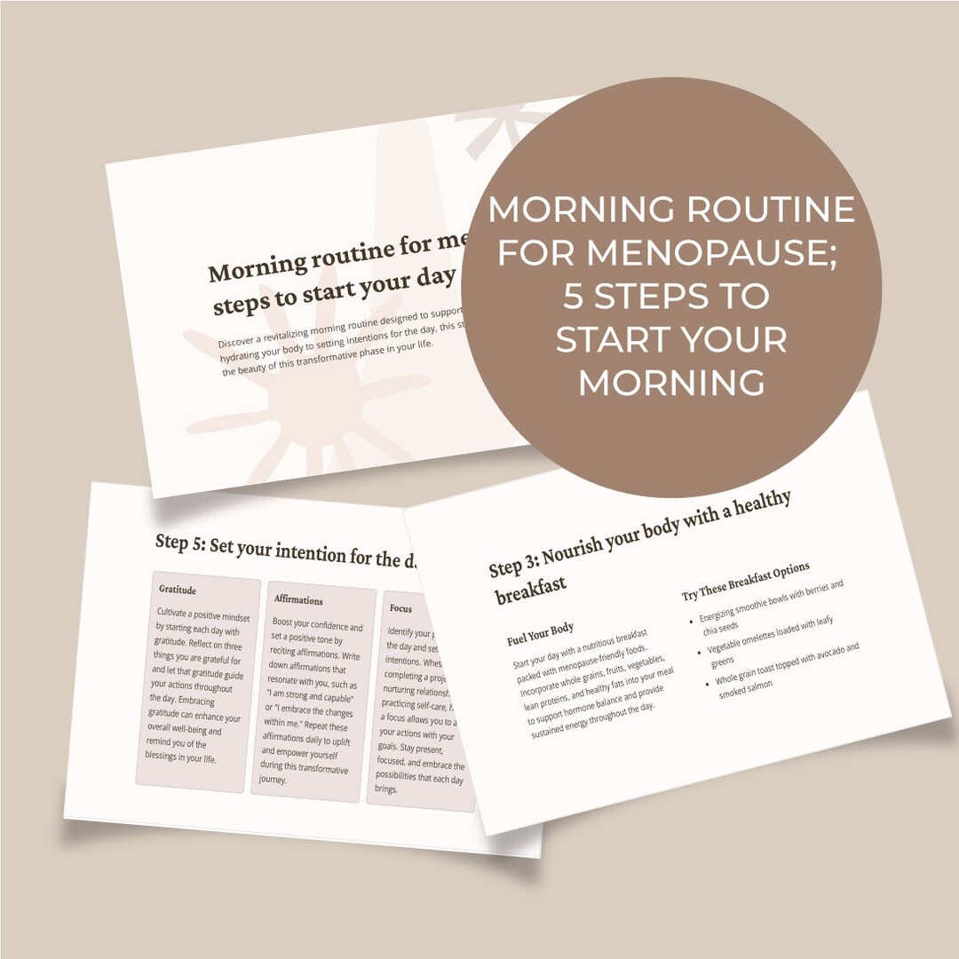 Morning Routine for Menopause Guide, 5 Steps to Start Your Day ...