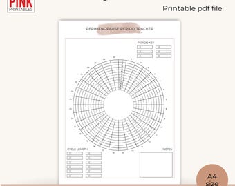 Registro del período perimenopáusico: Plantilla de diario anual (Descarga digital)