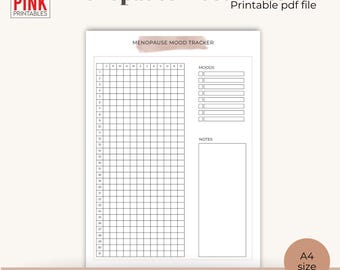 Menopause Stimmungstagebuch: Druckbares Jahresjournal (Digitaler Download)