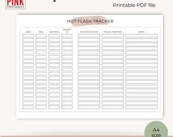 Hot Flash Tracker: Menopause Bullet Journal (Digitaler Download)