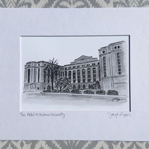 The Hotel at Auburn matted print