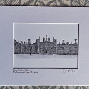 Hampton Court Palace matted print