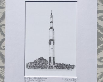 The U.S. Space and Rocket Center matted print