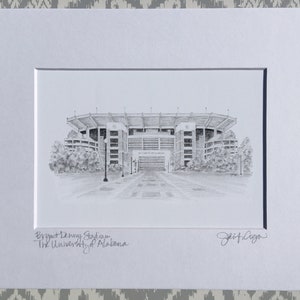 Bryant Denny Stadium matted print