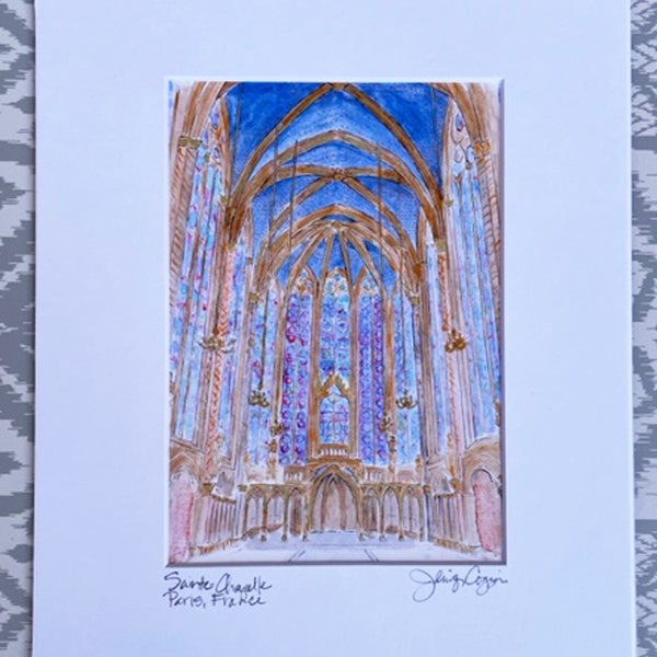 Sainte-Chapelle matted print