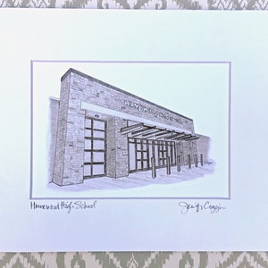 Homewood High School Matted Print