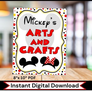 INSTANT DOWNLOAD Mouse Party Printable Set of 6 8x10 Party Signs by FeistyFarmersWife image 3