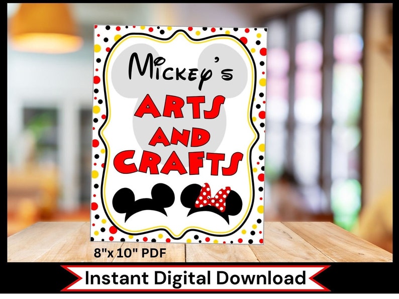 INSTANT DOWNLOAD Mouse Party Printable Set of 6 8x10 Party Signs by FeistyFarmersWife image 3