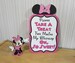 Minnie Mouse Birthday Take A Treat Sign Hot PINK or RED Party Decorations by FeistyFarmersWife 