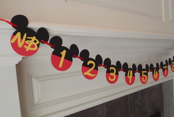 Mickey Mouse 1st Birthday Party Decorations Photo Banner First Etsy