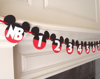 Mickey Mouse Photo Banner First Year Birthday by FeistyFarmersWife