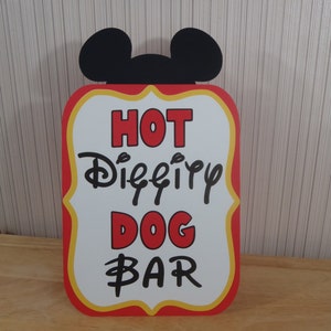 Mickey Mouse Birthday Sign, Hot Diggity Dog Bar Party Decoration, Mickey Mouse Clubhouse Party by FeistyFarmersWife image 2