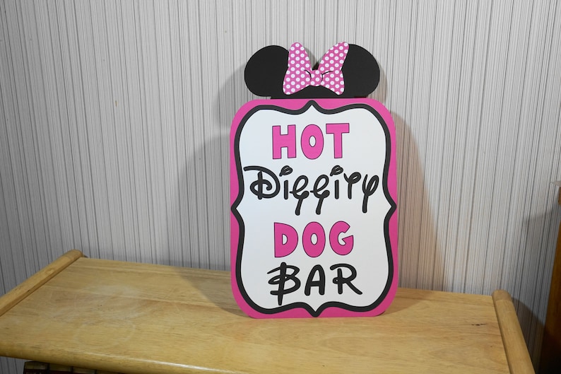 Mickey Mouse Birthday Sign, Hot Diggity Dog Bar Party Decoration, Mickey Mouse Clubhouse Party by FeistyFarmersWife image 6