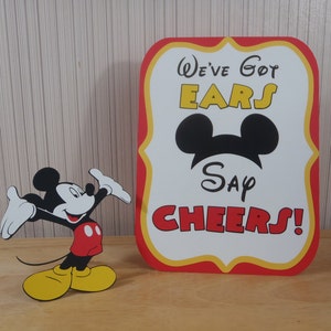 Mickey Mouse Birthday Party Sign, We've Got Ears Say Cheers Party Decoration, Mickey Mouse Clubhouse Mickey Mouse Ears by FeistyFarmersWife image 2