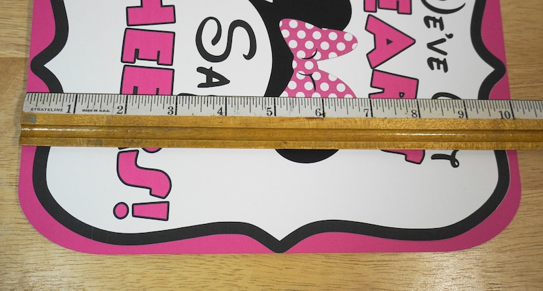 Minnie Mouse Birthday Hot Diggity Dog Bar Sign Hot Pink Party Decorations by FeistyFarmersWife image 2