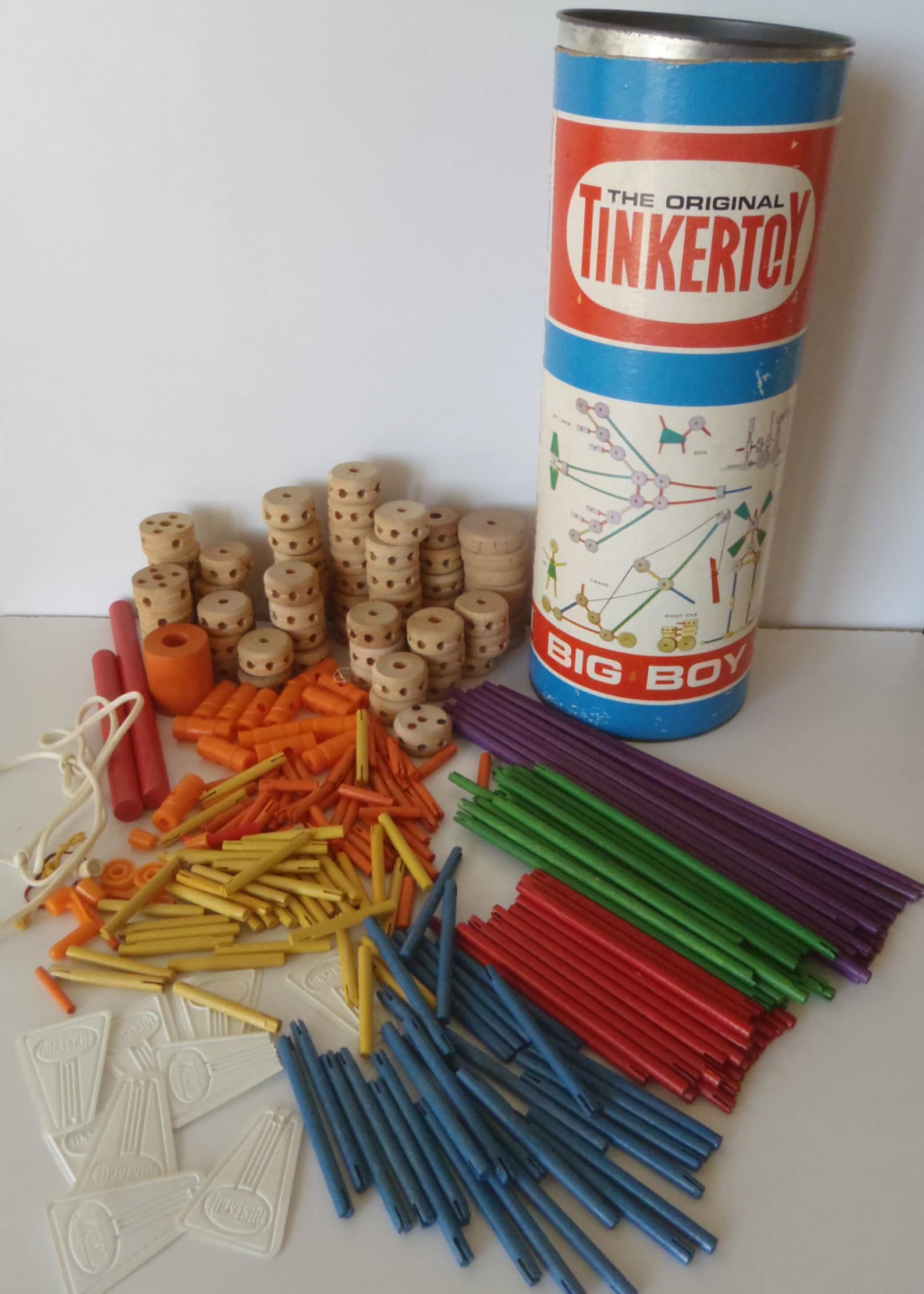 Tinker Toys Vintage 70's Big Boy Canister / Vintage Toys Etsy
