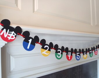 Mickey Mouse Clubhouse Photo Banner First Year Birthday by FeistyFarmersWife
