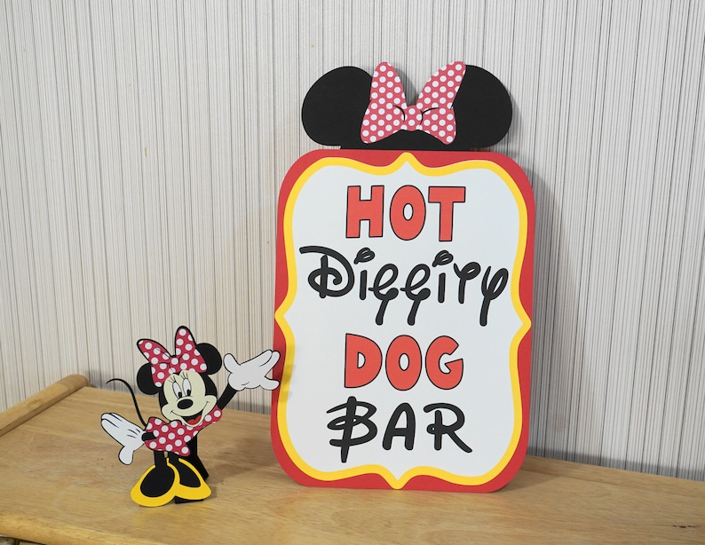 Mickey Mouse Birthday Sign, Hot Diggity Dog Bar Party Decoration, Mickey Mouse Clubhouse Party by FeistyFarmersWife image 5