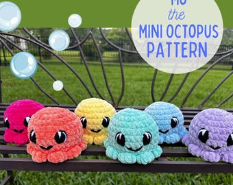 Mo the Mini Octopus No Sew Crochet Pattern - PDF Pattern by Tucker Storm - Amigurumi