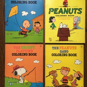 Peanuts coloring books, lot of 4