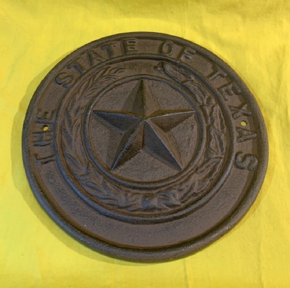 Cast Iron 8 1/2 Texas State Seal 017005118 Etsy UK
