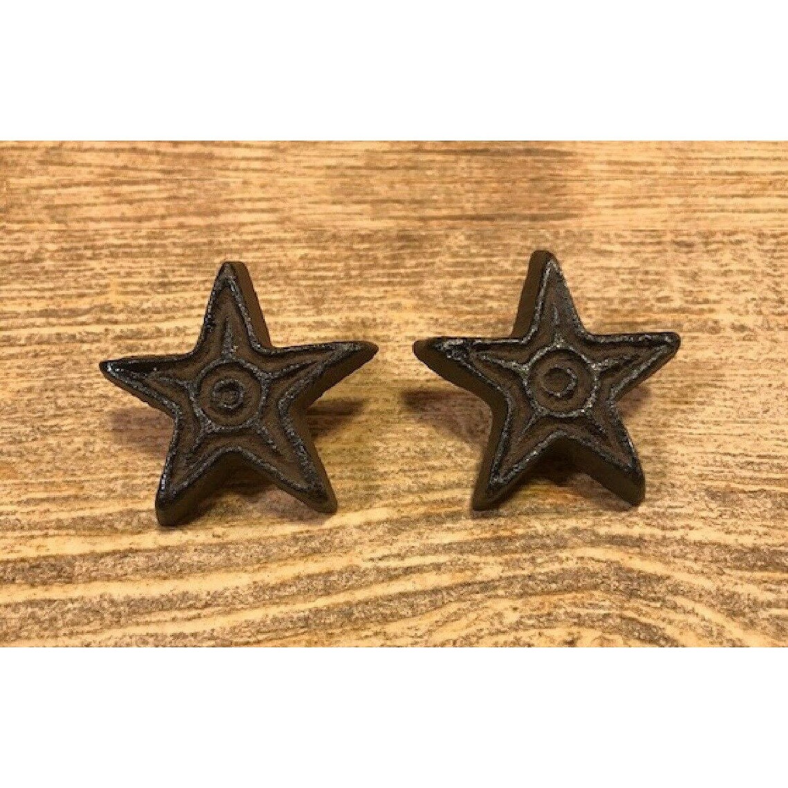TWO Cast Iron Rustic Star Drawer Pulls 10310 Etsy