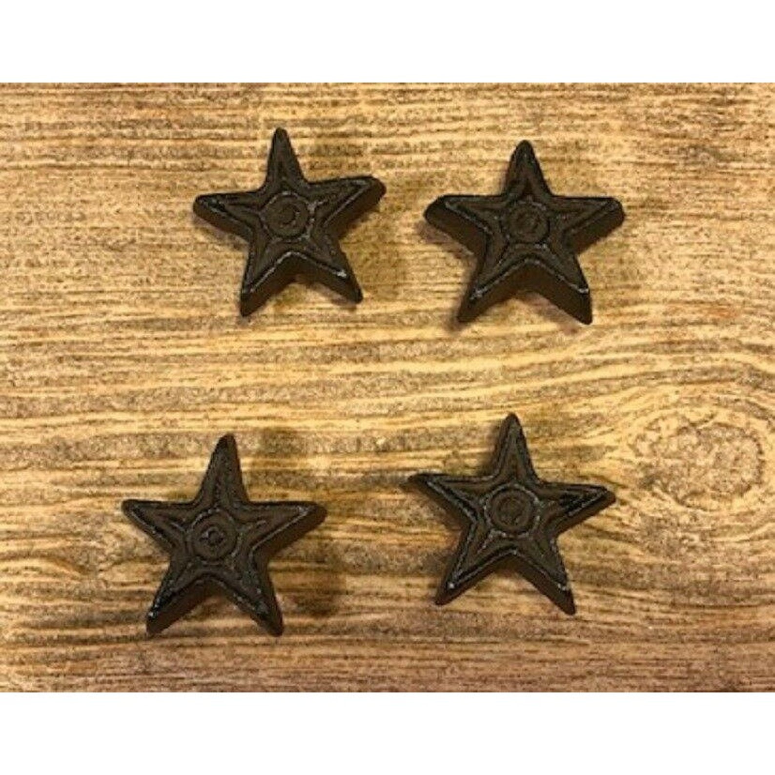TWO Cast Iron Rustic Star Drawer Pulls 10310 Etsy