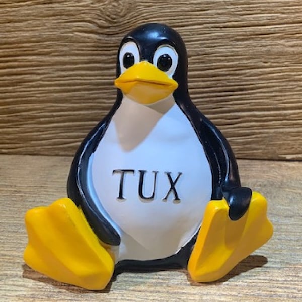 Tux The Linux Penguin Open Source Mascot Stone Resin 5" tall Tux 0183-84492