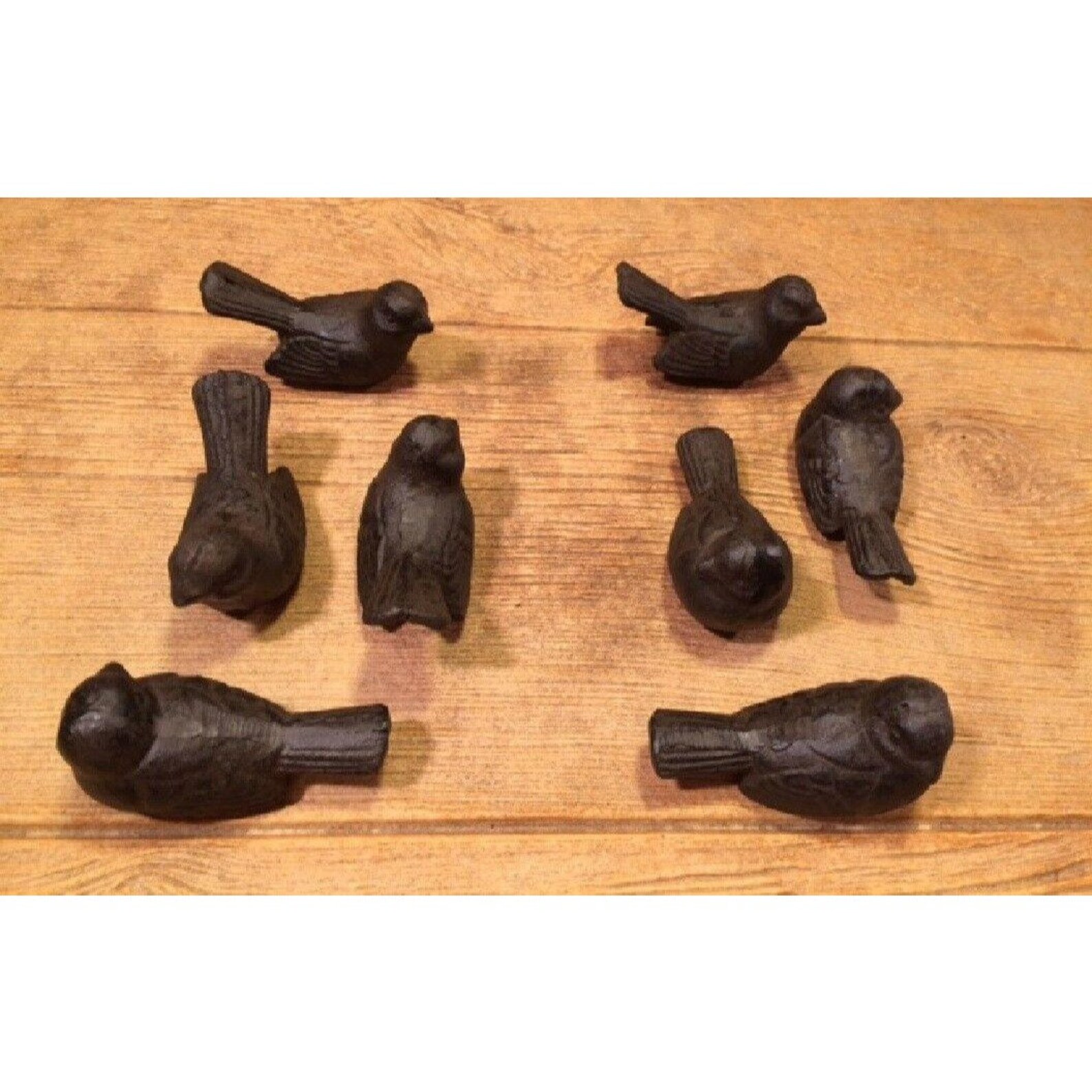 Eight Small Cast Iron Birds 3 3/4 wide 10223 Etsy