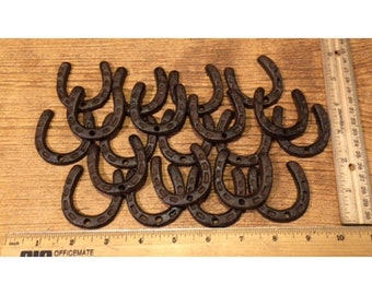 X-Small Horse Shoe Rustic Cast Iron 2" by 2" Tall Set of Four 0170-05211 