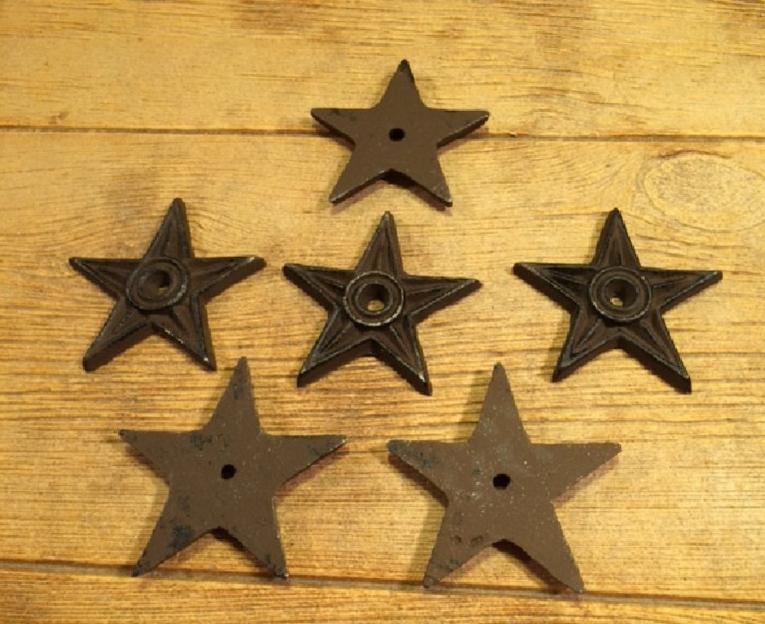 Six Cast Iron 9 Anchor Plates Center Hole Star Etsy