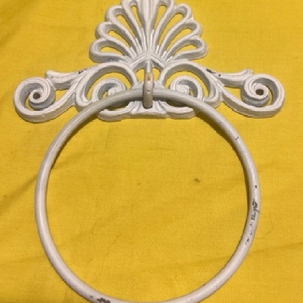 White Antique Hand Towel Holder - Etsy