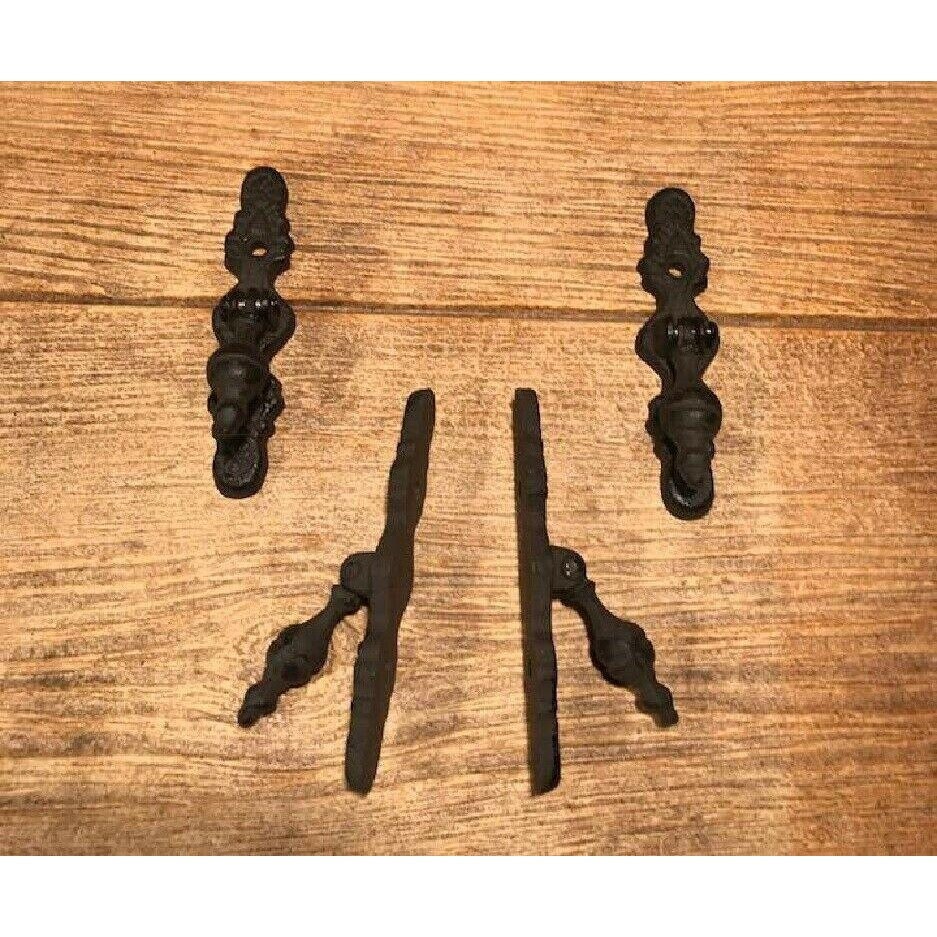 6 Cast Iron Vertical Hinged Drawer Pulls 0208 Etsy