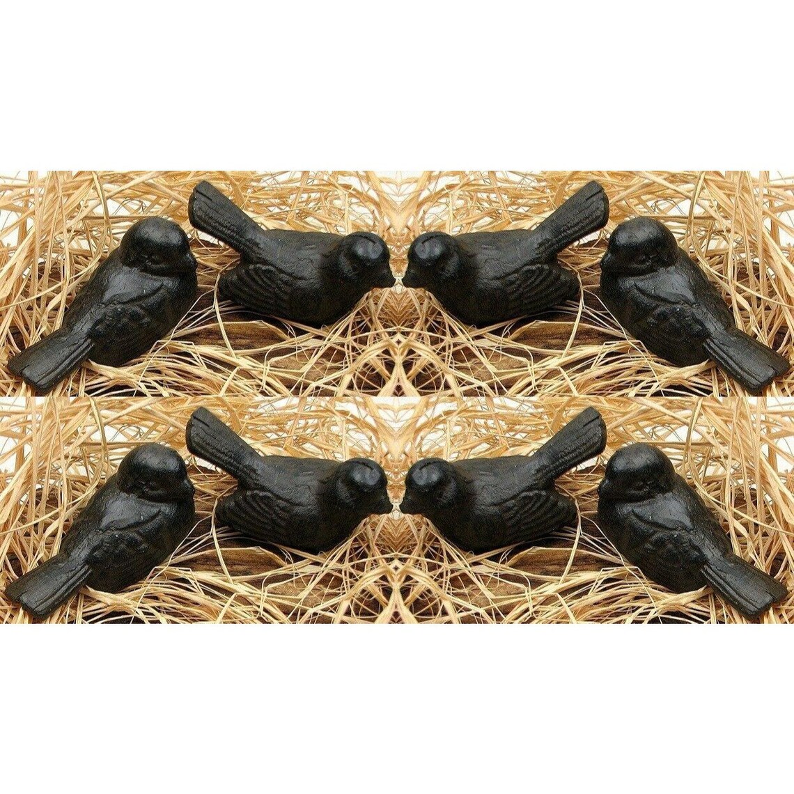 EIGHT Cast Iron Birds 3 3/4 wide 10223 Etsy