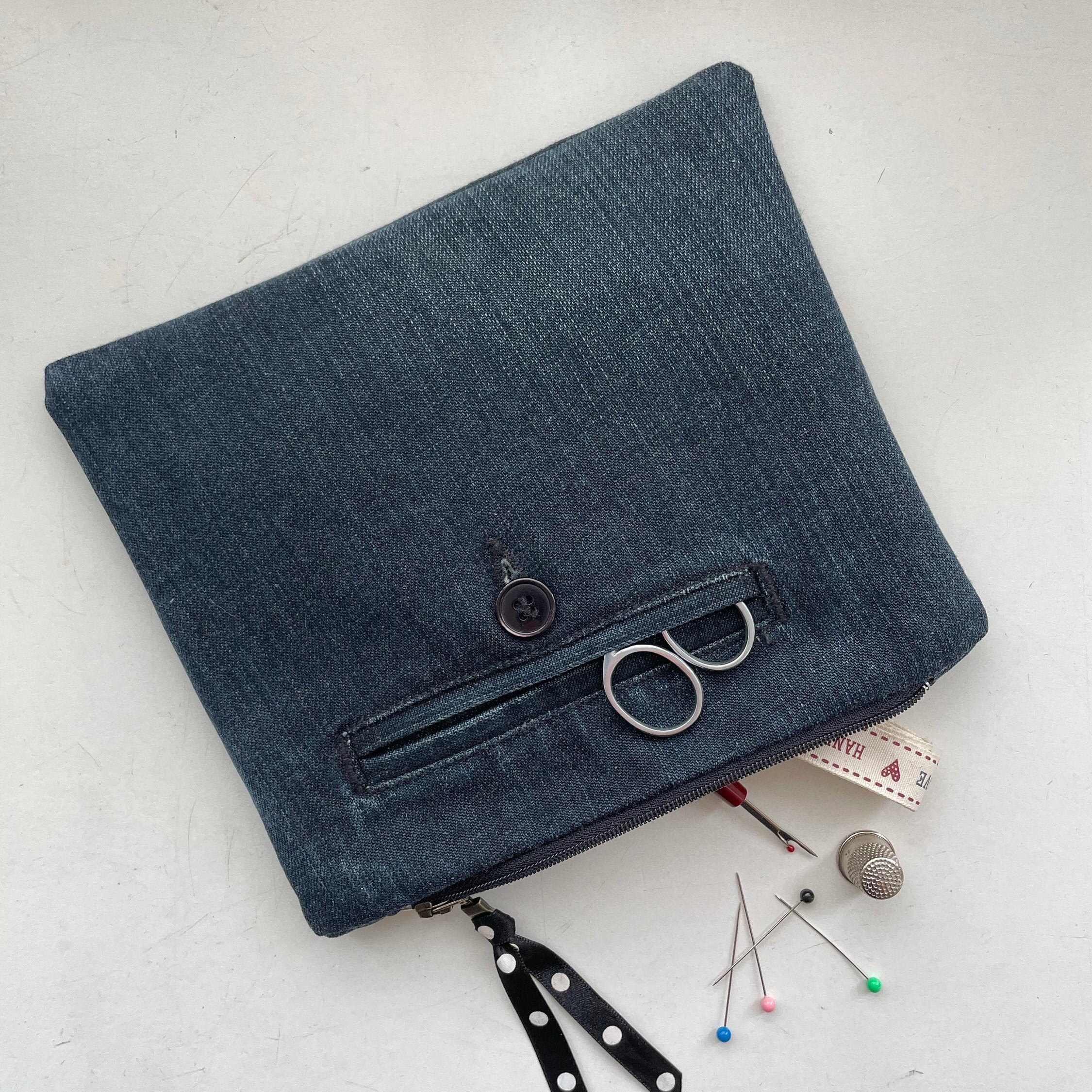 Recycled Denim Coin Purse, Denim Coin Purse, Jeans Purse, Denim Purse Etsy UK