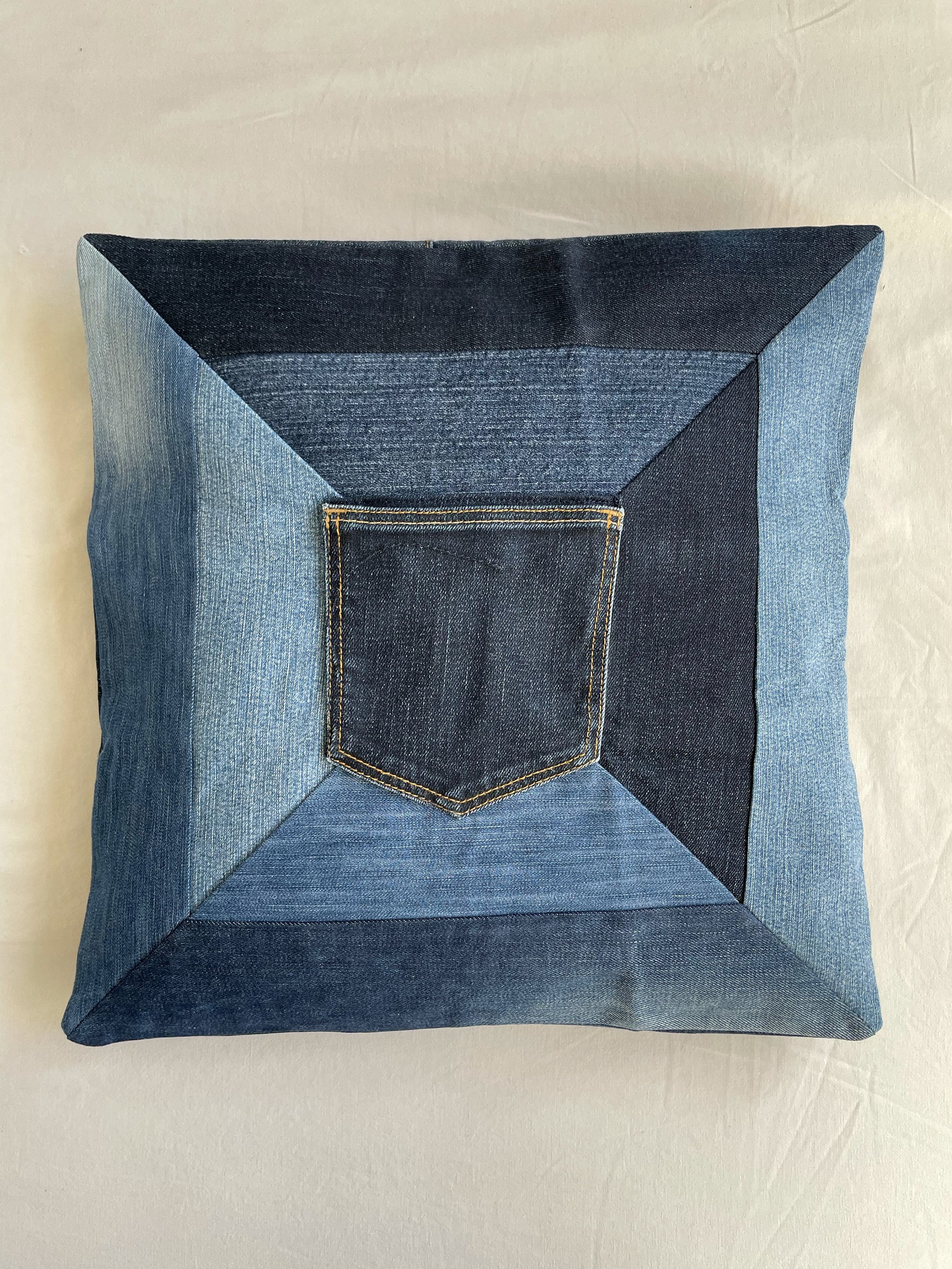 Patchwork denim cushion cover denim cushion cover denim Etsy Nederland