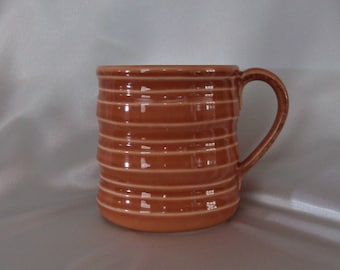 Starbucks Mug, Cup, Beehive Ceramic, 12oz, Copper Color, Ribbed, Speckled Handle, Collectible, Pristine