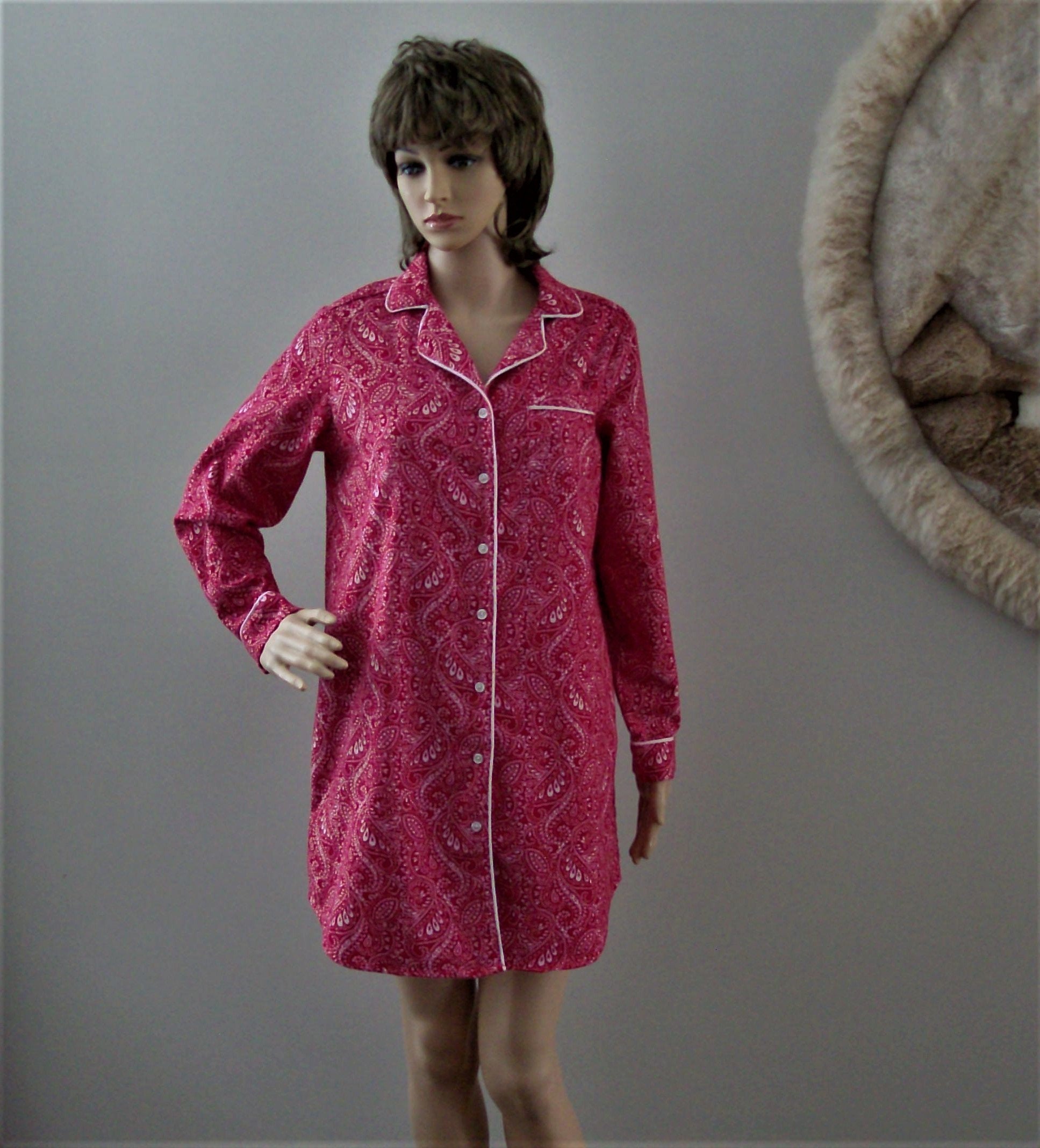 Liz Claiborne Flannel Nightshirt Size 