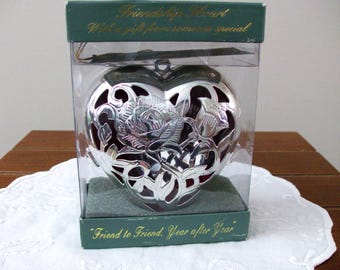 Lenox Freundschaftsherz, Kirk Stieff Collection, Silberplatte, mit Originalbox