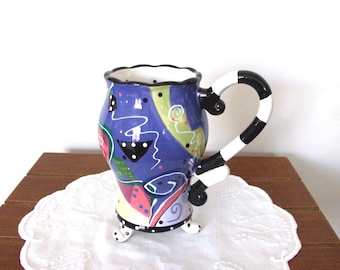 Studio Designworks Tasse, Bunt, Handbemalt