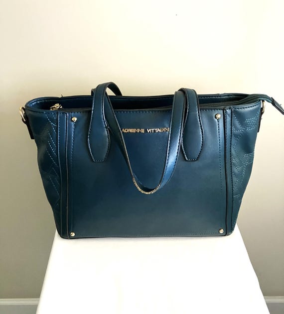 Adrienne Vittadini ハンドバッグ 財布：ダークブルー、ポケット 