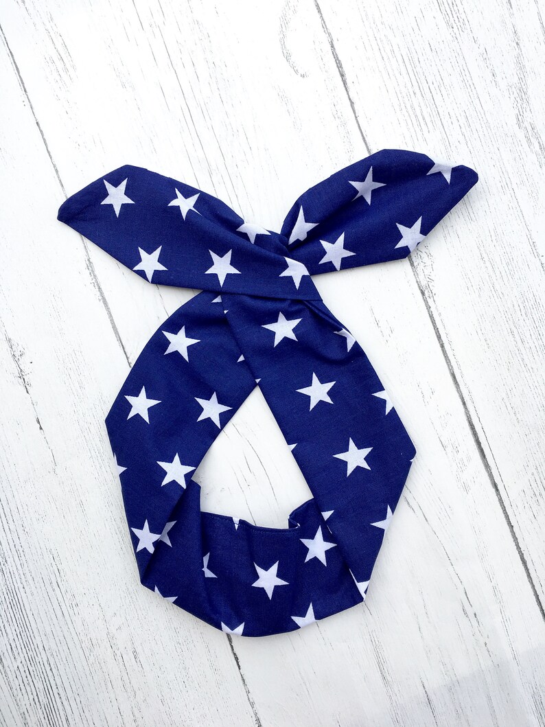 Royal Blue Nautical Rockabilly PIN UP wire headband