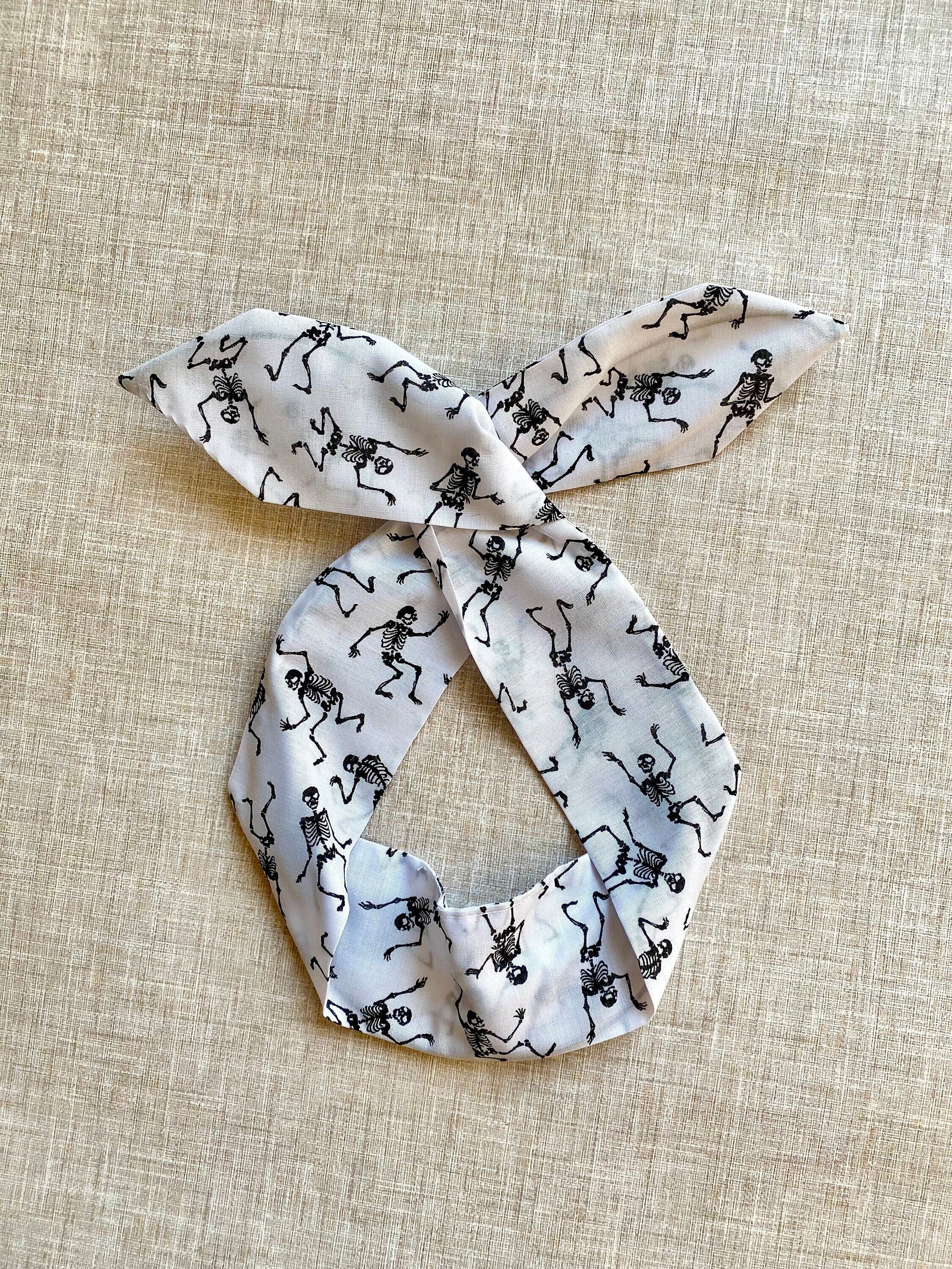 Sugar Skulls Head Scarf Headband Rockabilly Black Pin-up HAIR WRAP dolly bow Sugar Skulls Head Scarf Headband Rockabilly Black Pin-up HAIR WRAP dolly bow