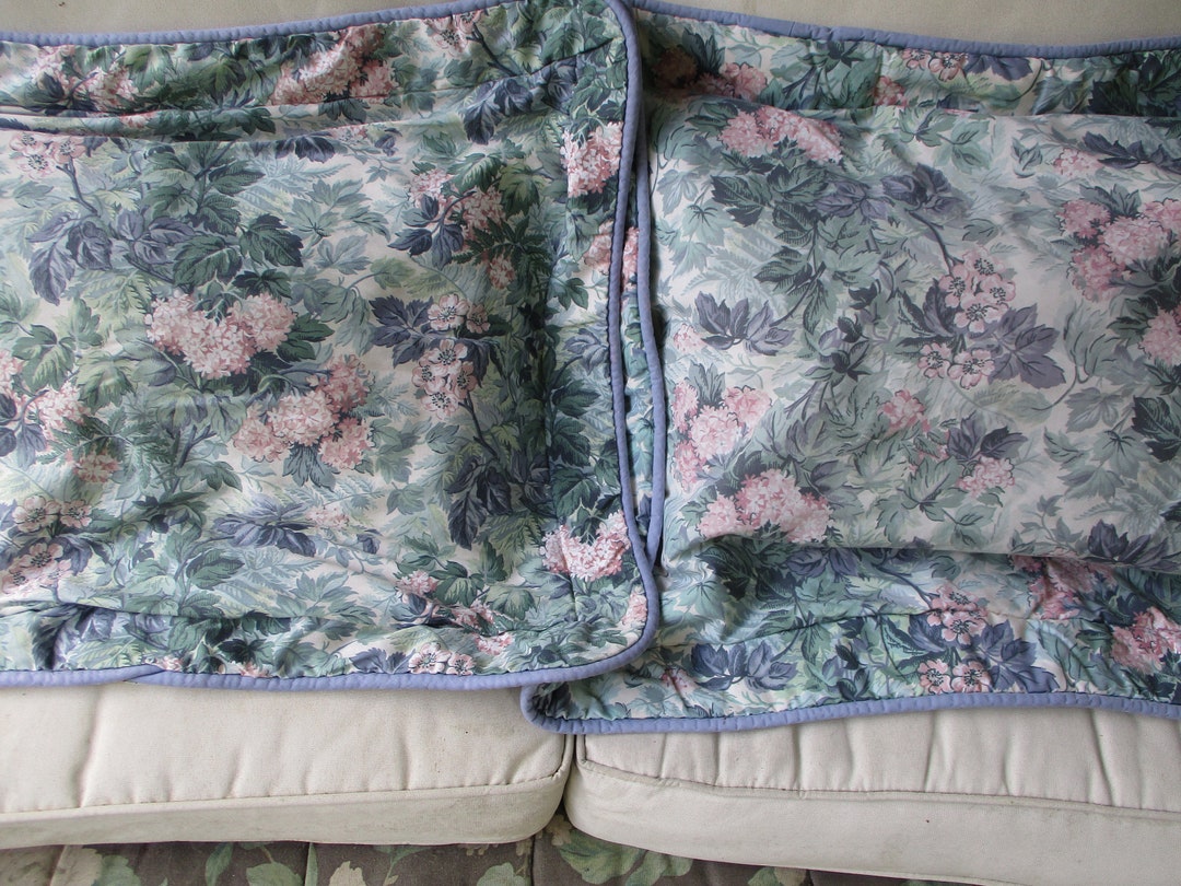 Jupe De Lit Laura Ashley Ashbourne Hydrangea - Taille King - Verte - Vintage