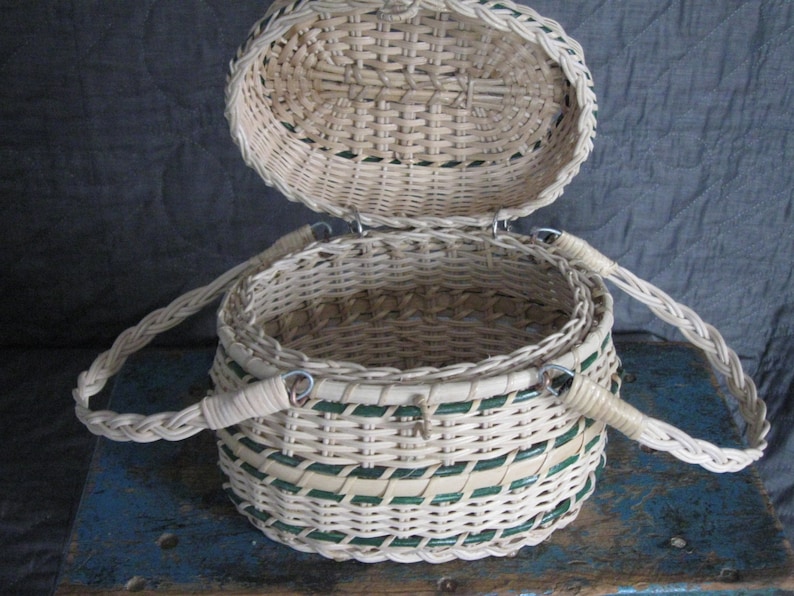 Collectible Folk Art Amish Kavli Purse Basket Lancaster PA Etsy